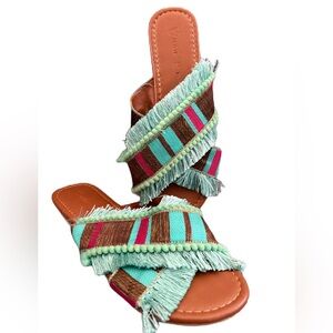 Very Fringe Slides Sandals